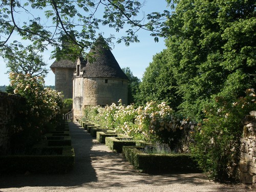 chateau de losse - jardins et rosiers - Manoir du Chambon - Dordogne Périgord